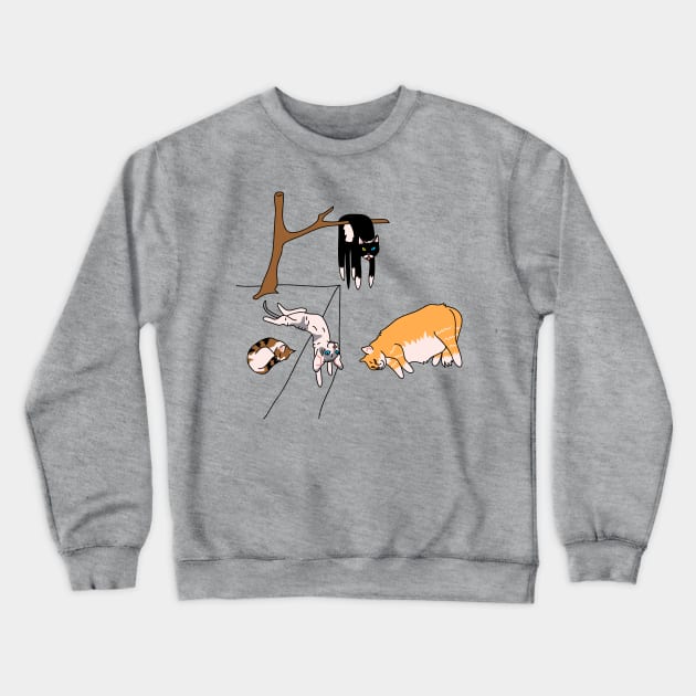 Dalí's cats Crewneck Sweatshirt by Thoo